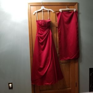 Formal floor length red gown